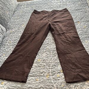 New York & Company Brown Trousers Relaxed Fit